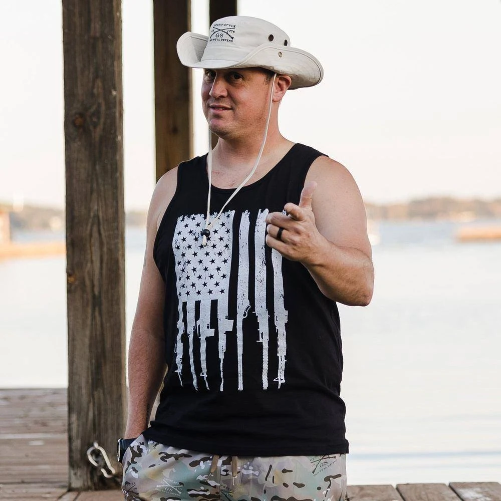 Men's Rifle Flag Tank - Black - Image 6