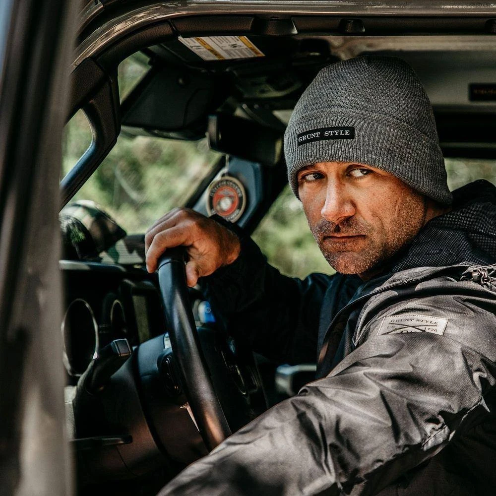 Accessories Waffle Cuffed Beanie - Dark Grey - Image 2