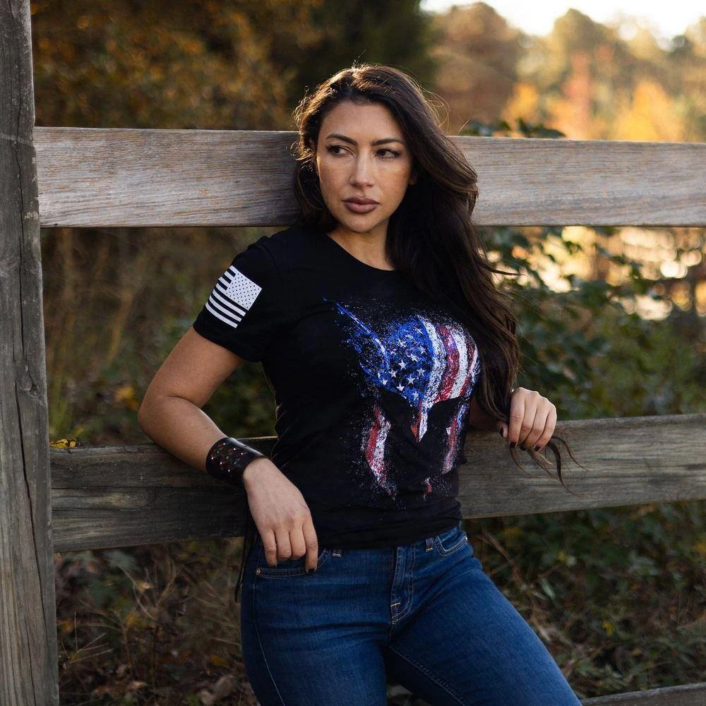 Women's American Valkyrie T-Shirt - Black - Image 3