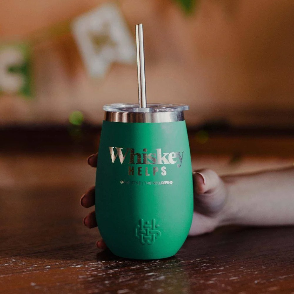 Accessories Whiskey Helps™ 12oz Tumbler - Green - Image 2