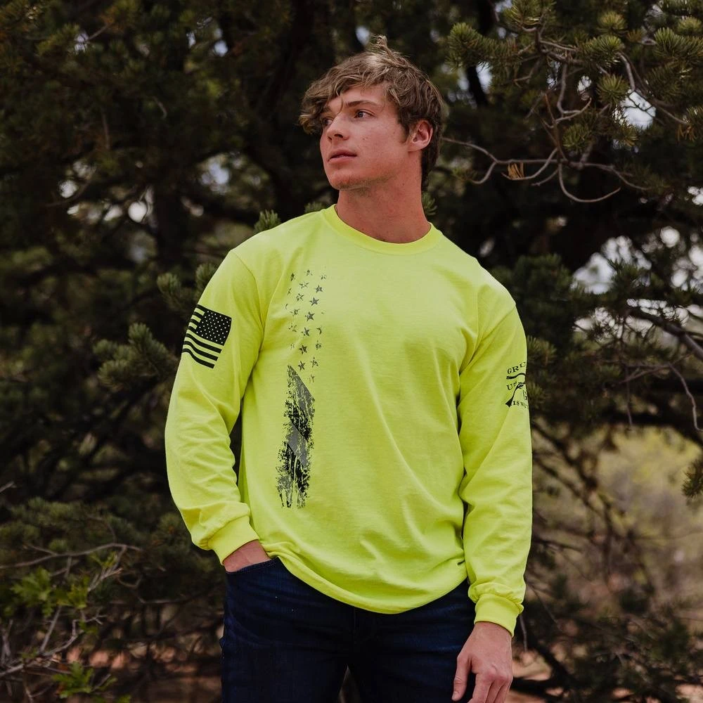 True Colors Long Sleeve - Safety Green - Image 3