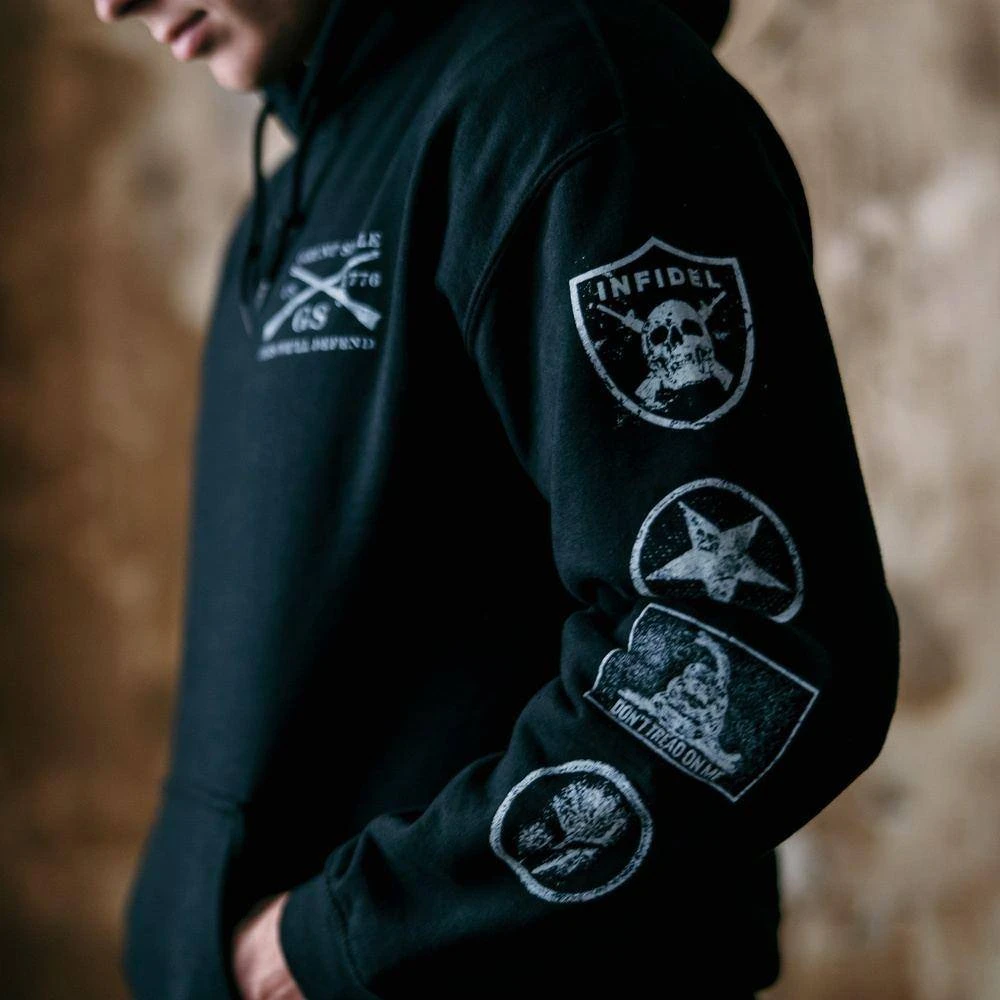 Grunt Style Patch Pullover Hoodie - Black - Image 3