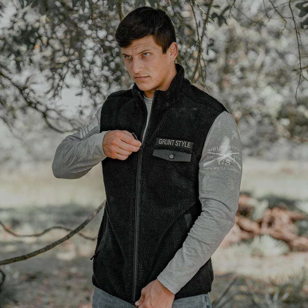 Men's Sherpa Vest - Black