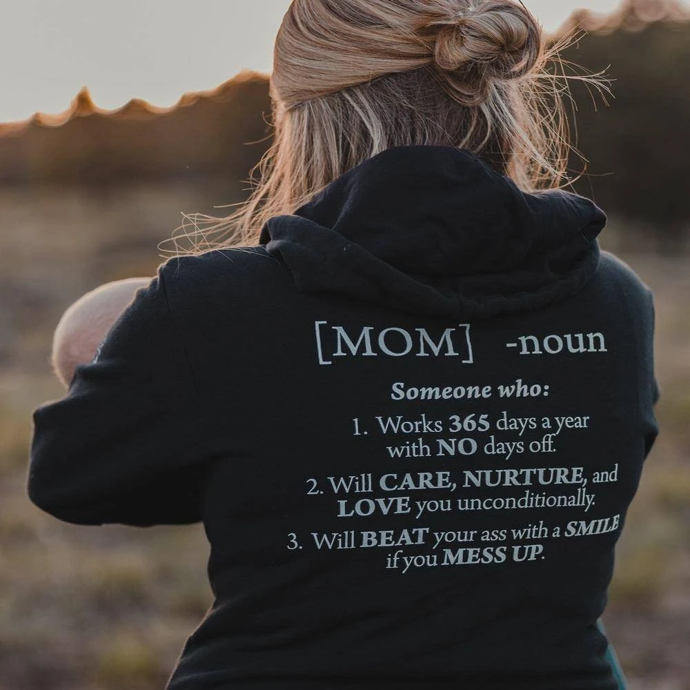 Women's Mom Defined Full-Zip Hoodie - Black - Image 4