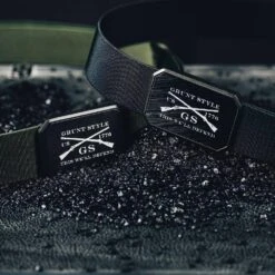 Accessories Grunt Style X Groove Life™ Belt - Gun Metal On Olive
