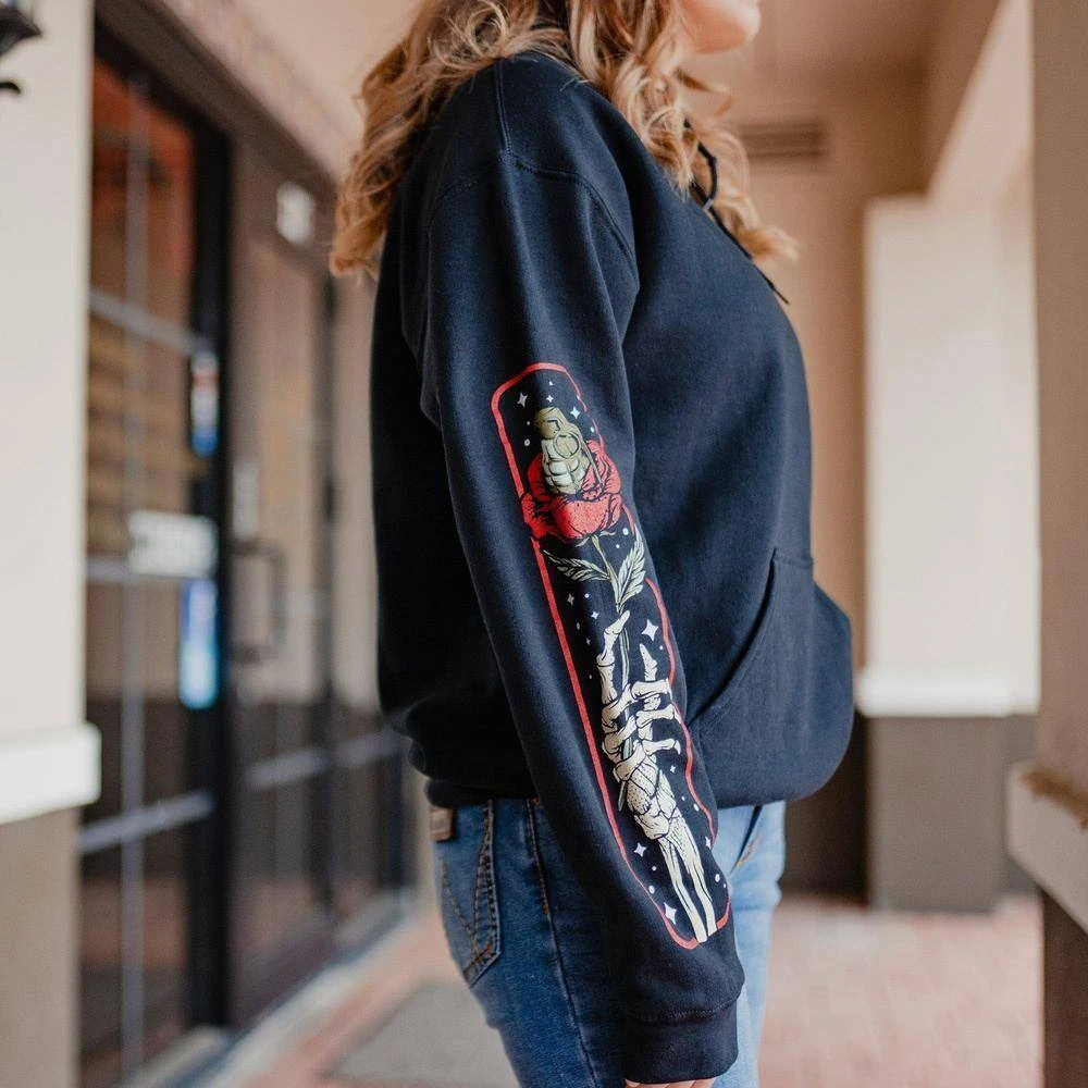 Death Rose Hoodie - Black - Image 3