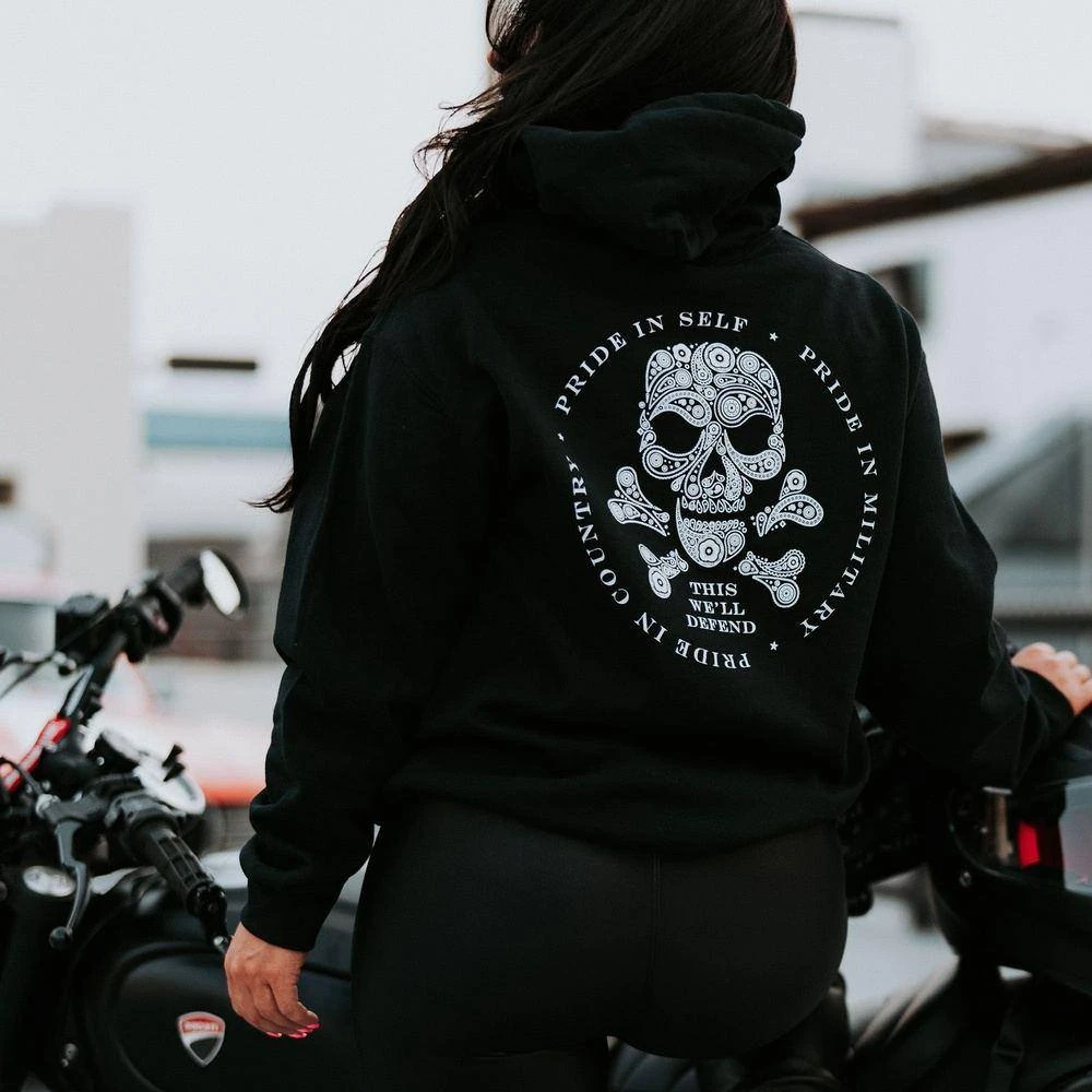 Death Paisley Hoodie - Black - Image 8