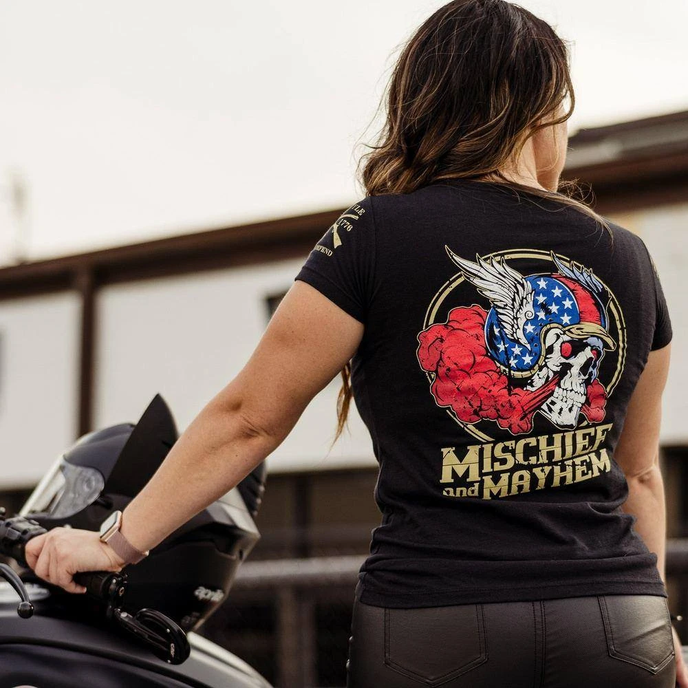 Women's Mischief And Mayhem V-Neck - Black - Image 3
