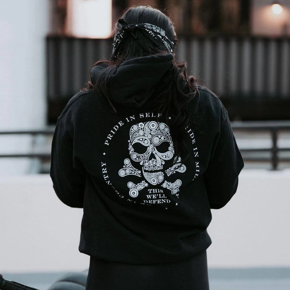 Death Paisley Hoodie - Black - Image 7