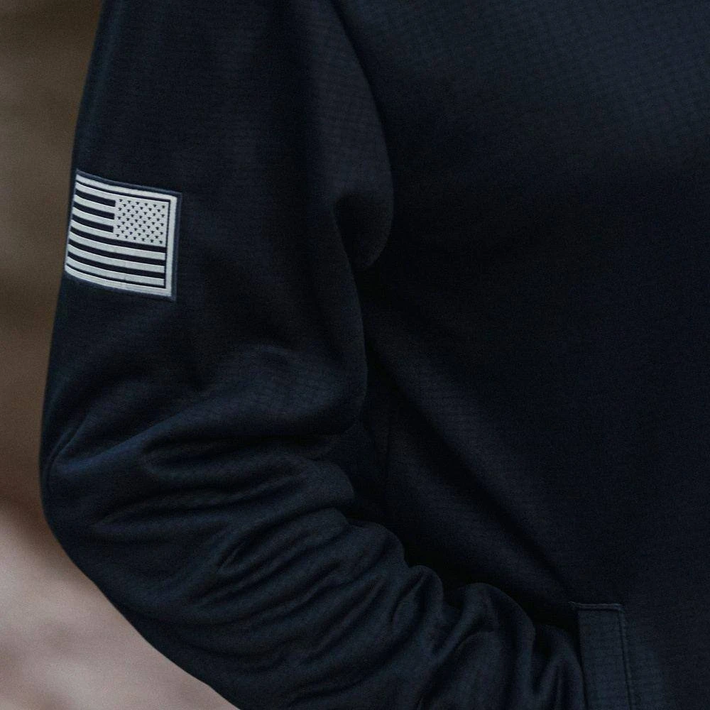 Men's Waffle Top Full-Zip Jacket - Navy - Image 5