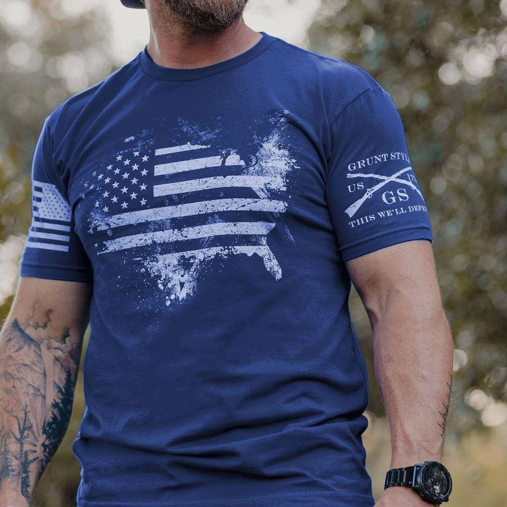 American Acid T-Shirt - Royal Blue - Image 2