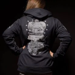 Women's Heart And Soul Of A Warrior Hoodie - Black