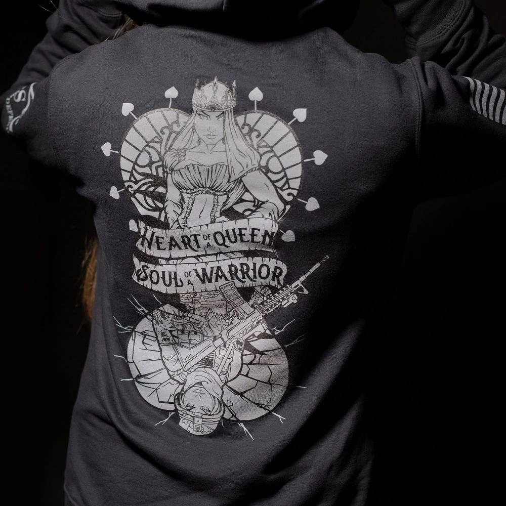 Women's Heart And Soul Of A Warrior Hoodie - Black - Image 5