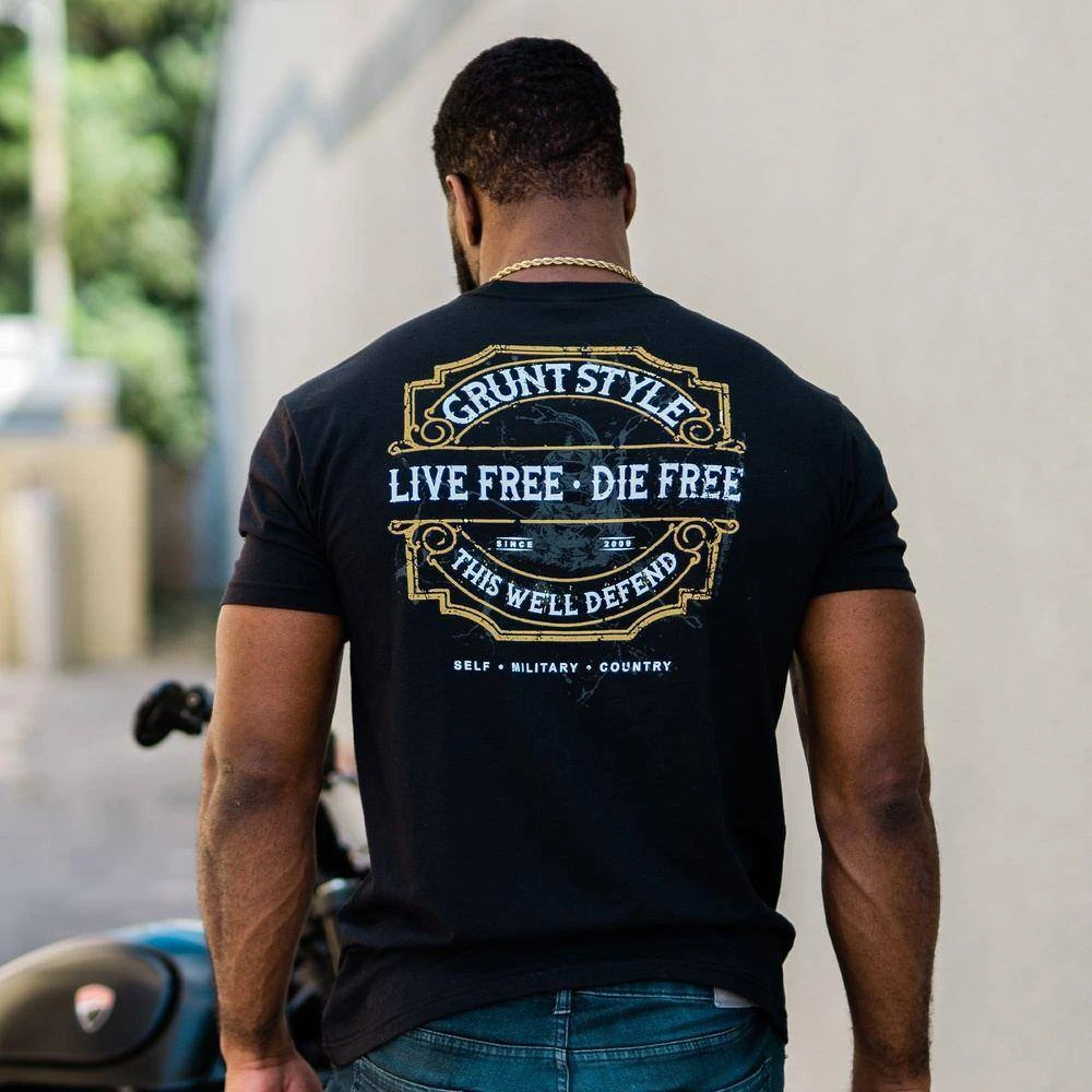 Live Free, Die Free T-Shirt - Black - Image 2