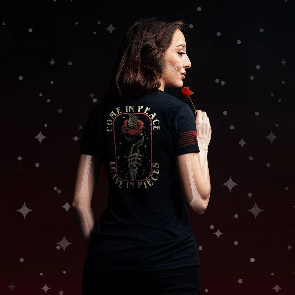 Women's Death Rose T-Shirt - Black