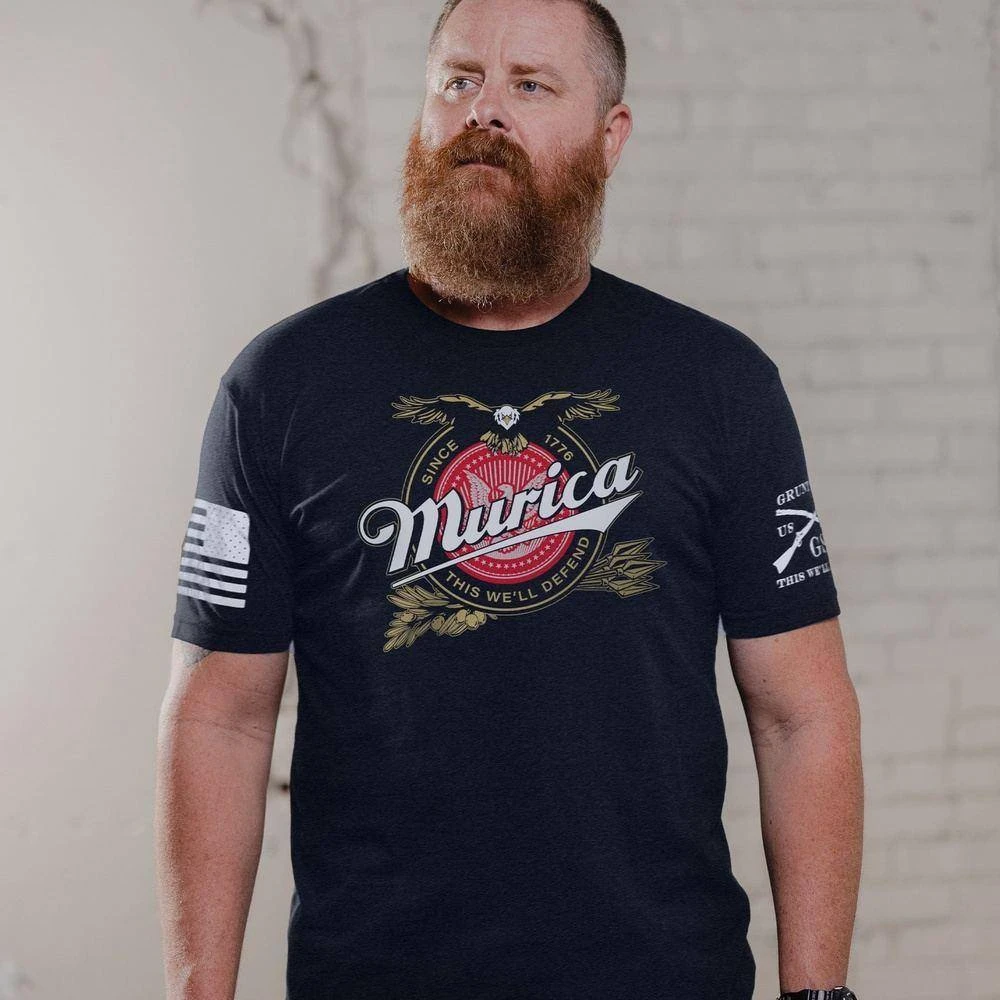 Murica Brewing T-Shirt - Midnight Navy - Image 3