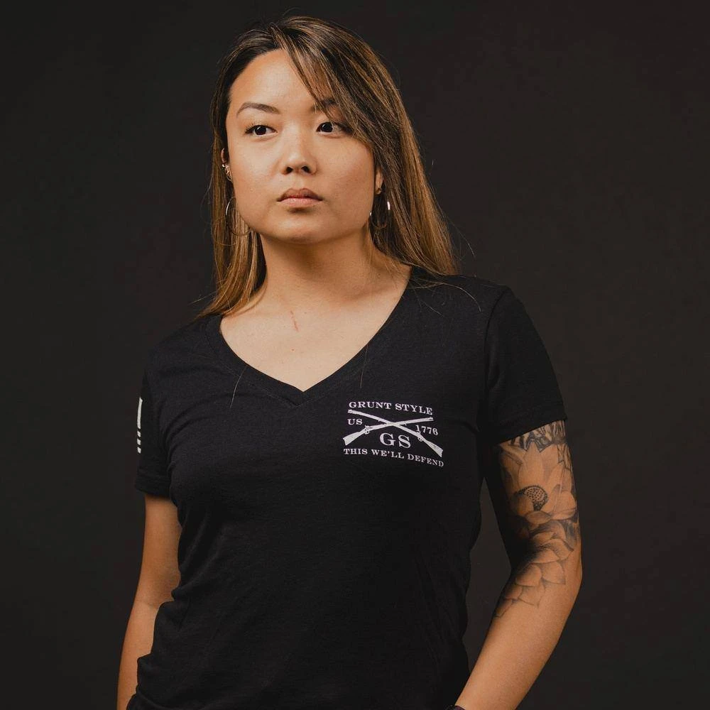 Women's Easy Rider V-Neck - Black - Image 4