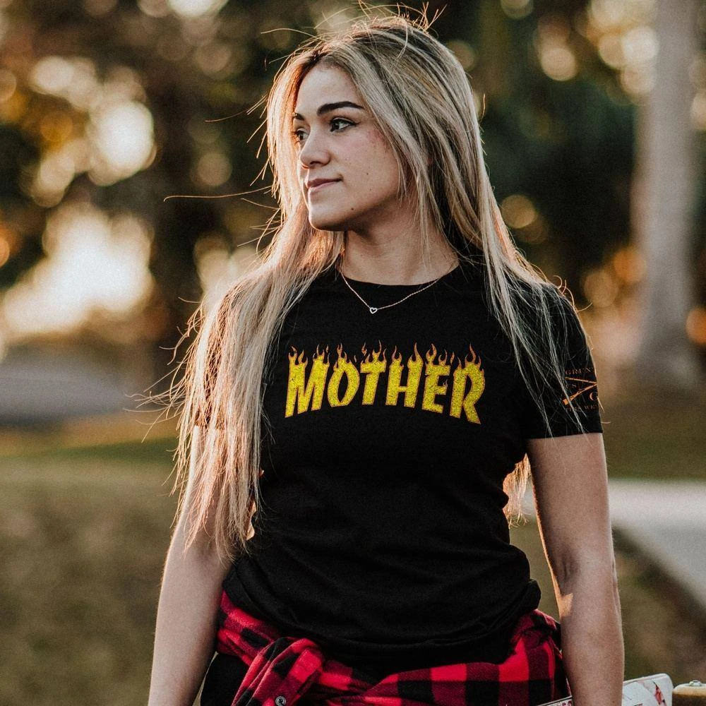 Women's Thrasher Mom Slim Fit T-Shirt - Black