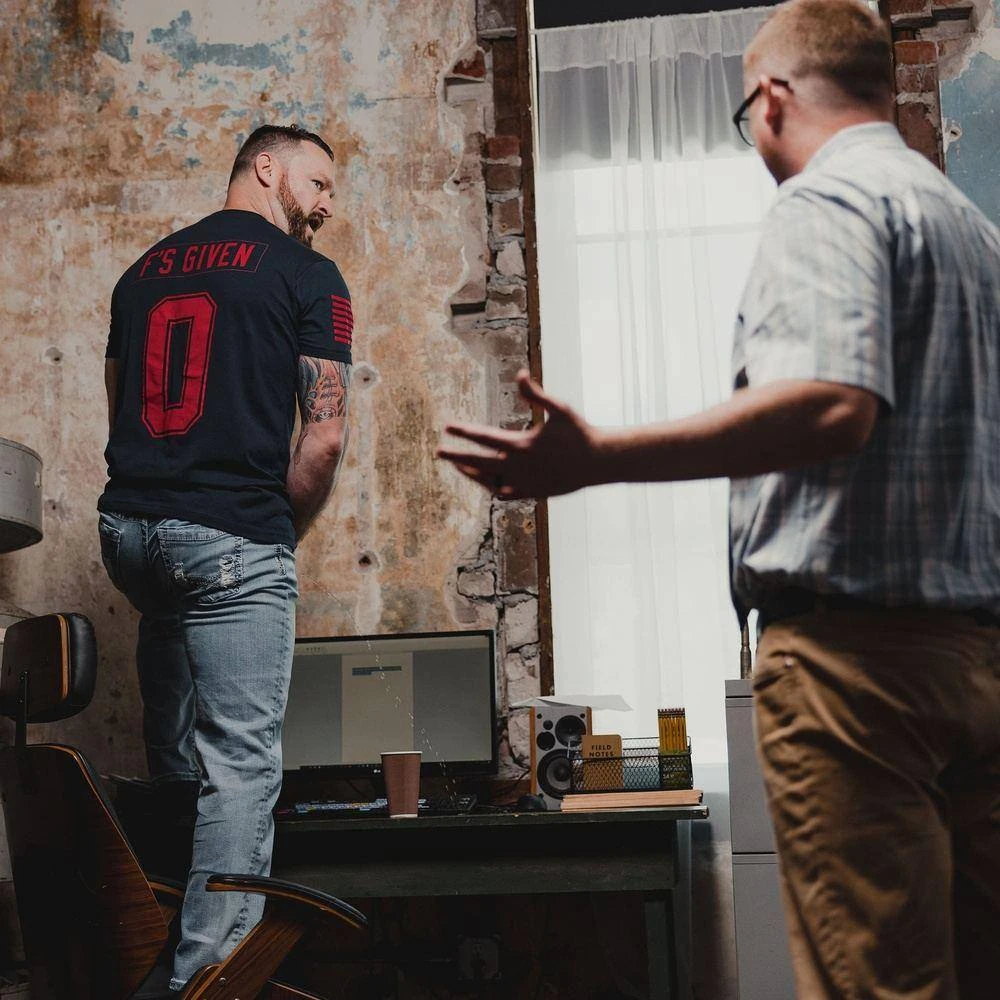 Zero F's Given T-Shirt - Midnight Navy - Image 4