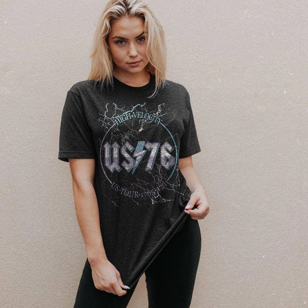 Women's US76 Boyfriend Fit T-Shirt - Vintage Black - Image 3