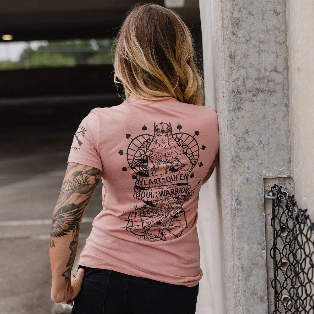 Women's Heart And Soul Of A Warrior T-Shirt - Desert Pink - Image 4