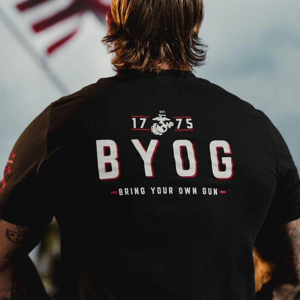 USMC - Tun Tavern - B.Y.O.G. T-Shirt - Black - Image 4