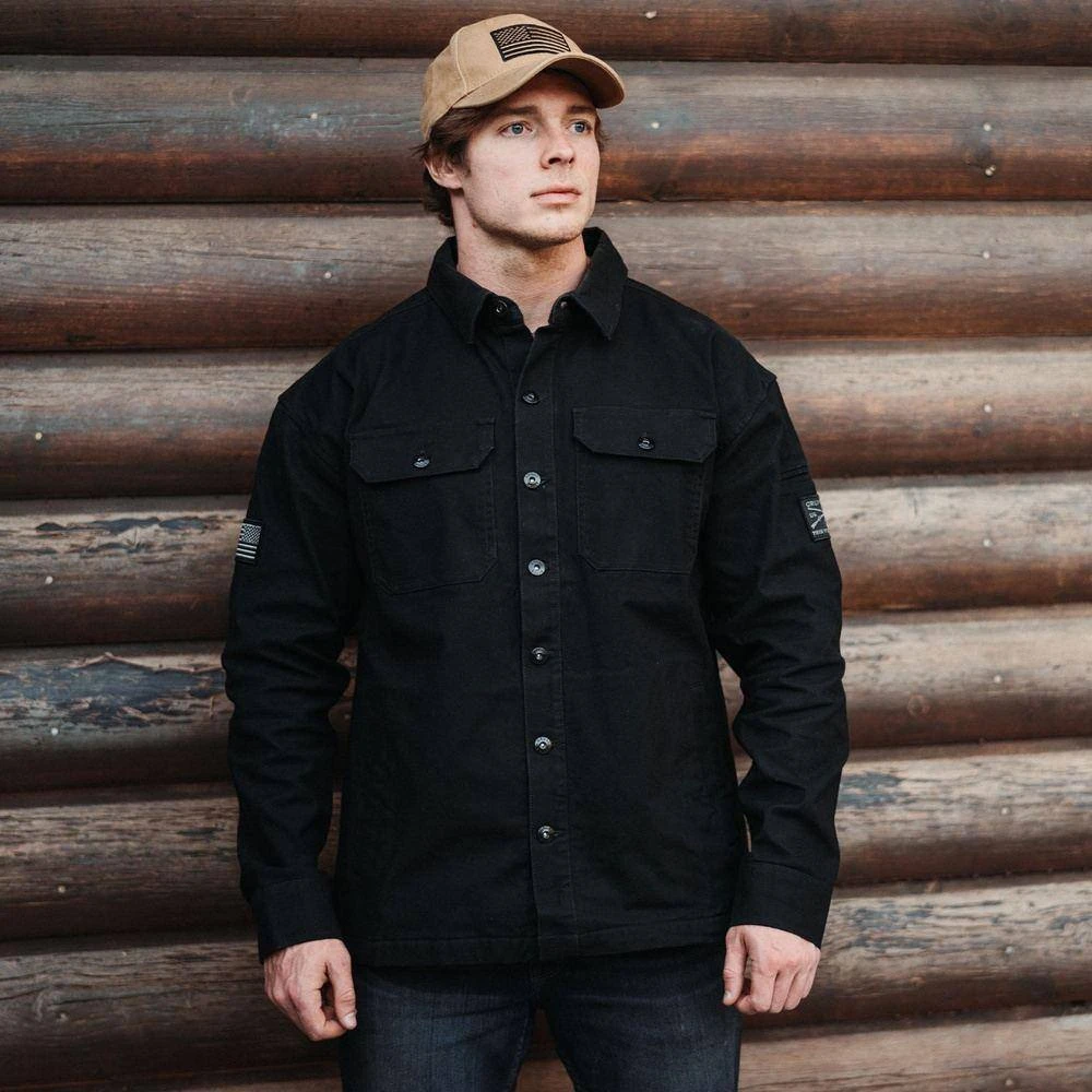 Men's Lightweight Field Shacket - Black - Image 5