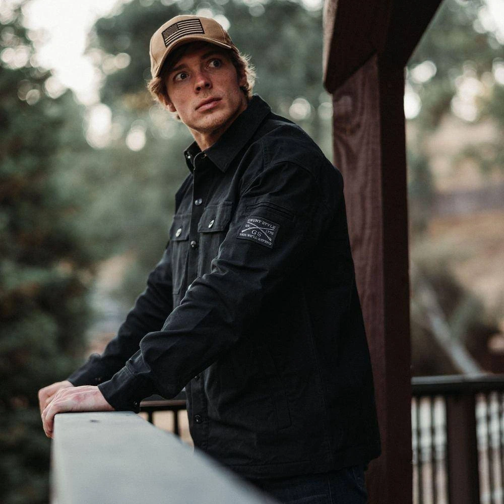 Men's Lightweight Field Shacket - Black - Image 4