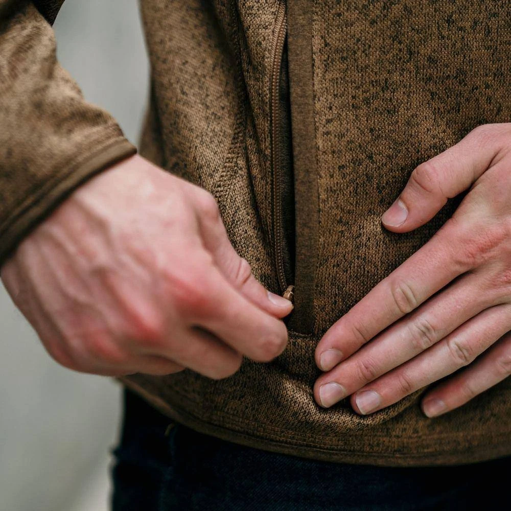 Men's Sweater Jacket - Coyote - Image 3