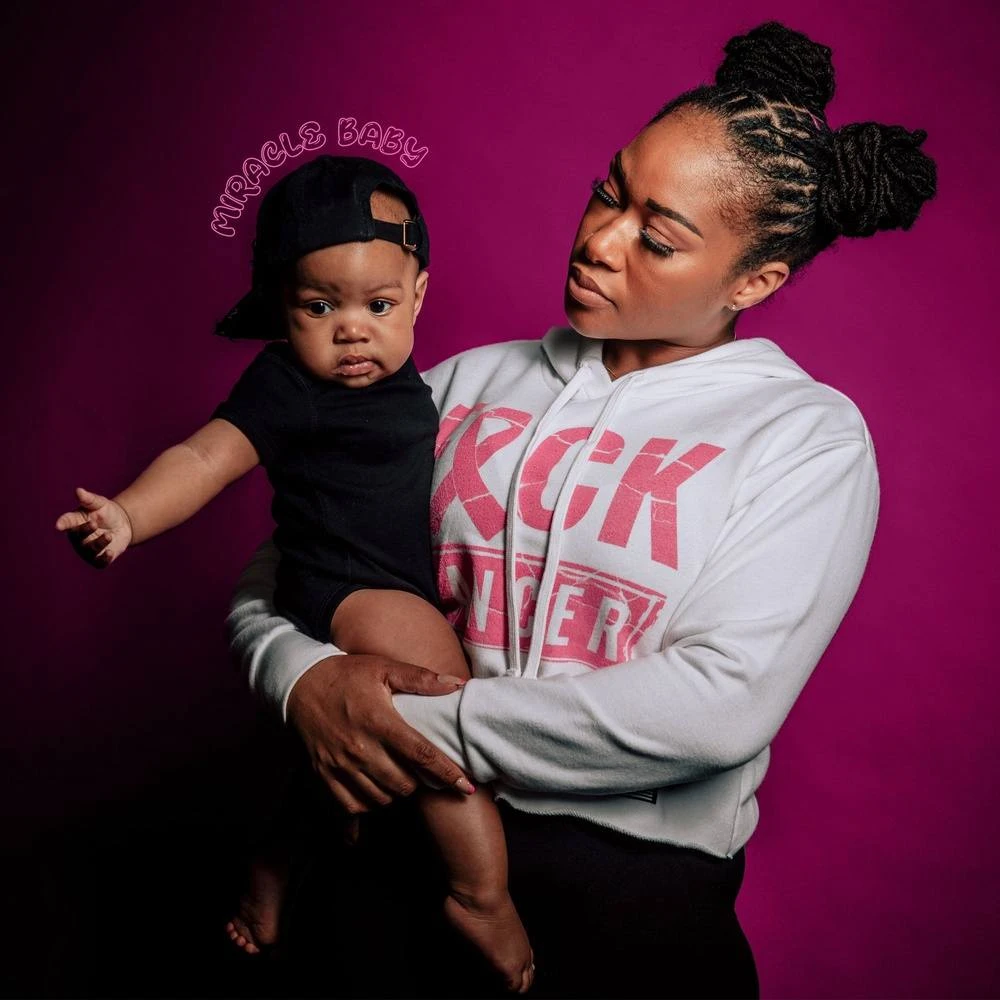 Women's F*ck Cancer Cropped Hoodie - White - Image 4