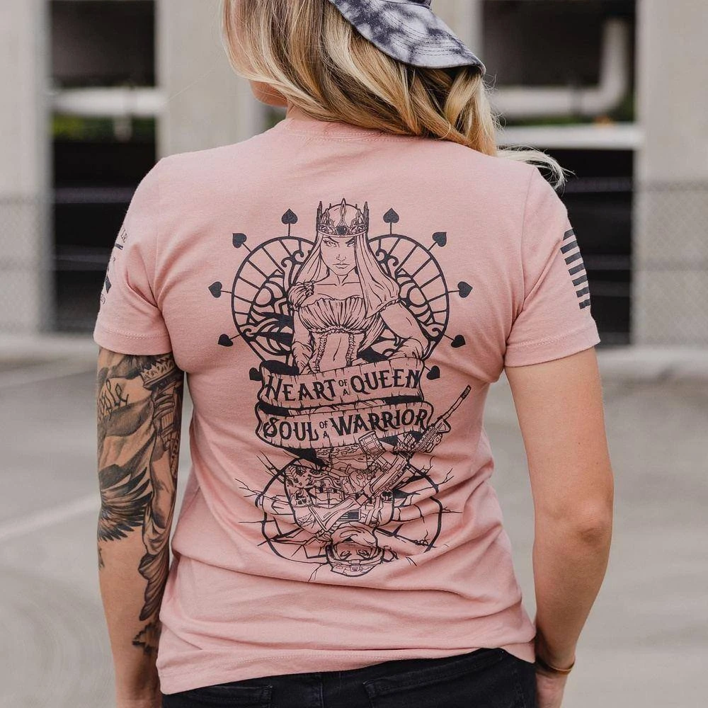 Women's Heart And Soul Of A Warrior T-Shirt - Desert Pink - Image 2