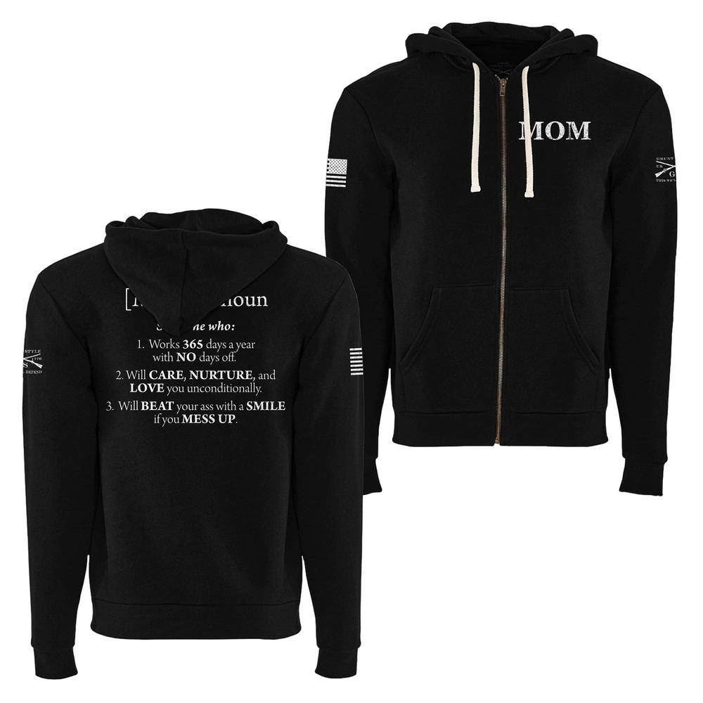 Women's Mom Defined Full-Zip Hoodie - Black - Image 2