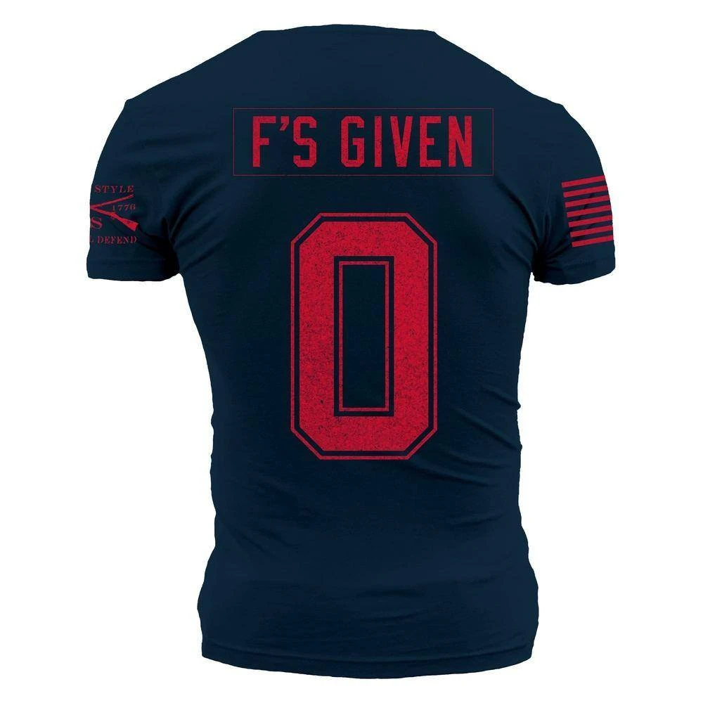 Zero F's Given T-Shirt - Midnight Navy - Image 8