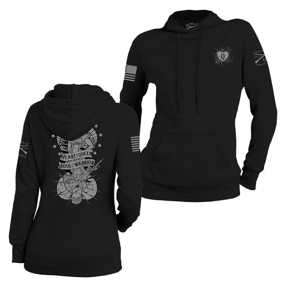 Women's Heart And Soul Of A Warrior Hoodie - Black - Image 4