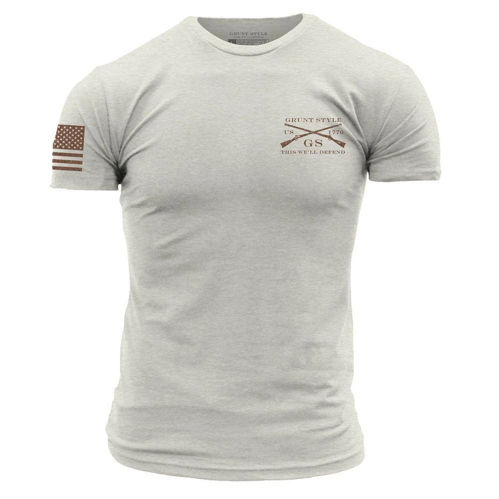 Stars And Stripes Logo T-Shirt - Sand - Image 6