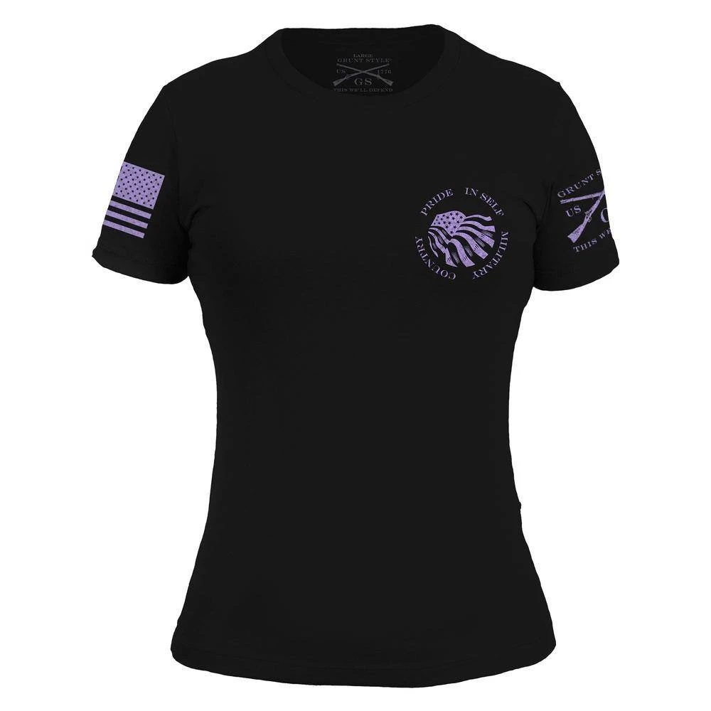 Women's Flag Salute T-Shirt - Black - Image 6
