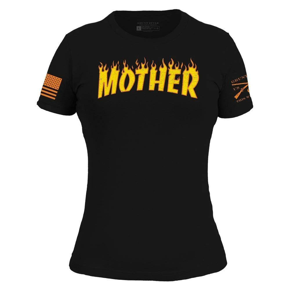 Women's Thrasher Mom Slim Fit T-Shirt - Black - Image 2