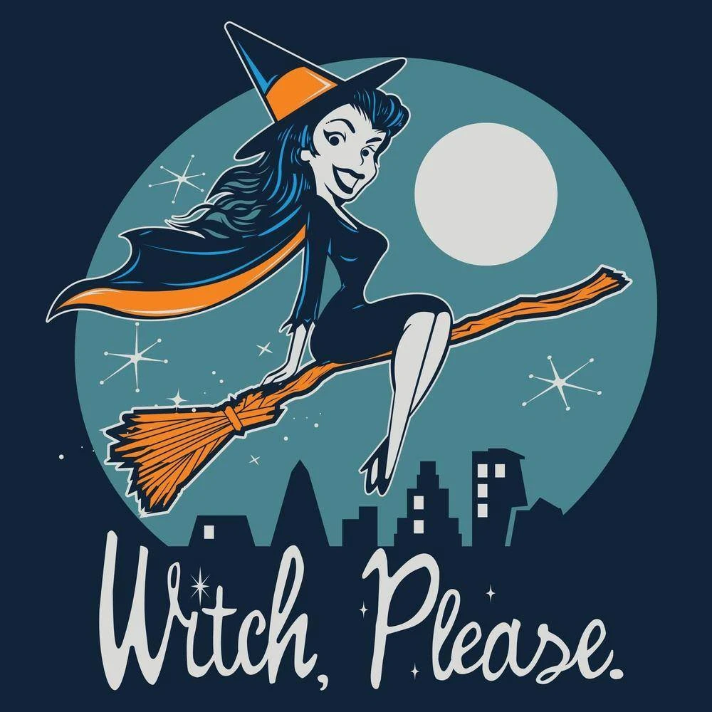 Women's Witch, Please Slim Fit T-Shirt - Midnight Navy - Image 5