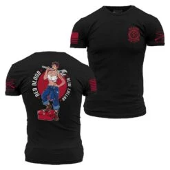 Red Blood Blue Collar™ Pinup T-Shirt - Black