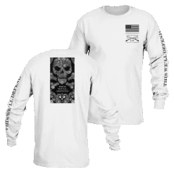 Death Paisley Long Sleeve - White