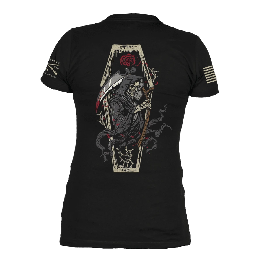 Women's Grim Reaper V-Neck - Black - Image 5