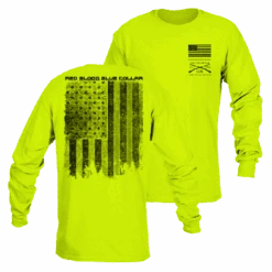Red Blood Blue Collar™ Long Sleeve - Safety Green