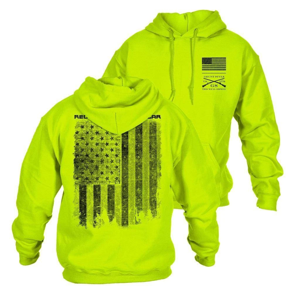 Red Blood Blue Collar™Hoodie - Safety Green