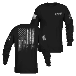 1776 Flag Long Sleeve - Black