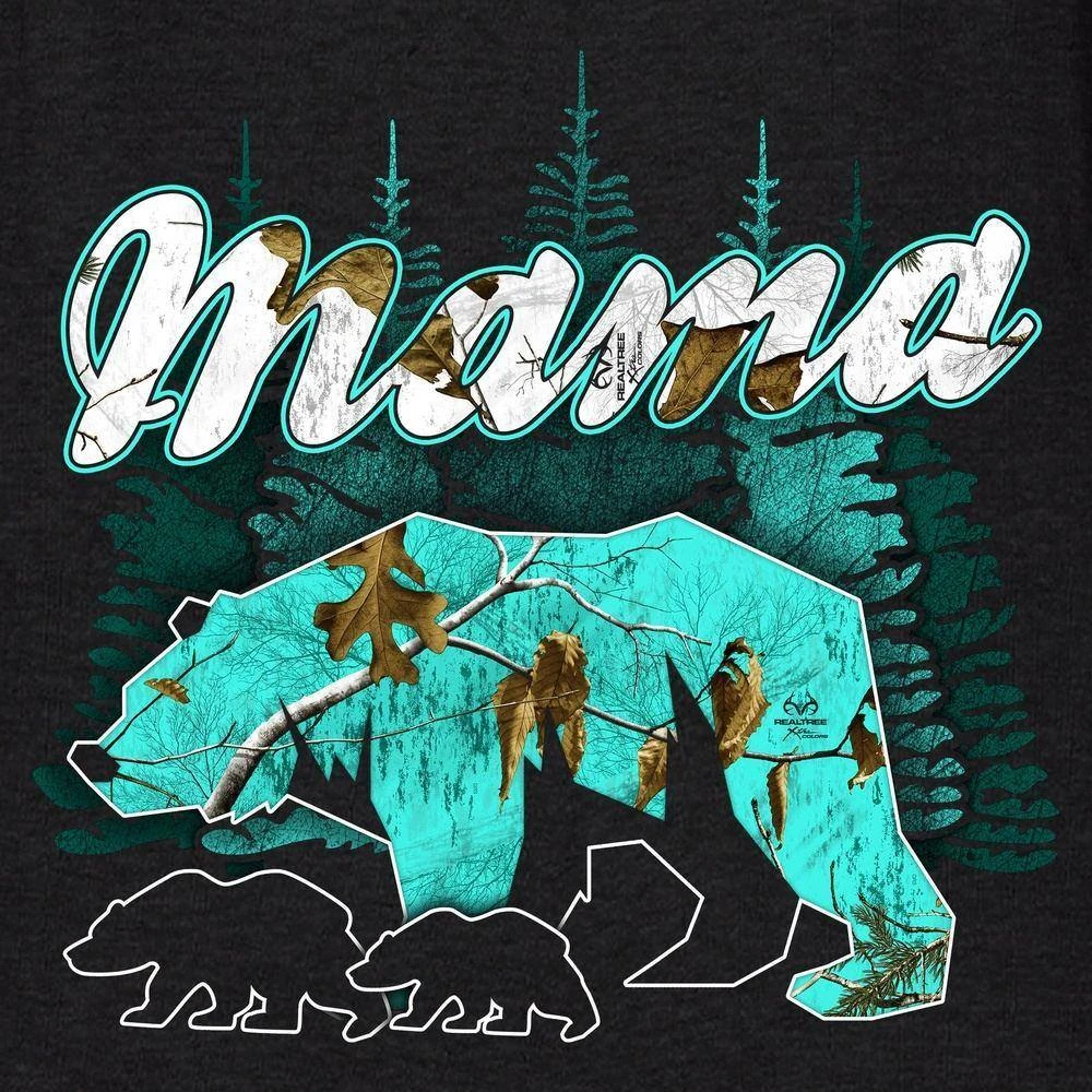 Women's Realtree Xtra® Sea Glass Mama Bear Tank - Black - Image 2