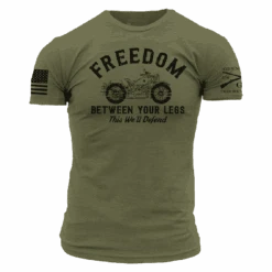 Freedom Between Your Legs T-Shirt - Military Green