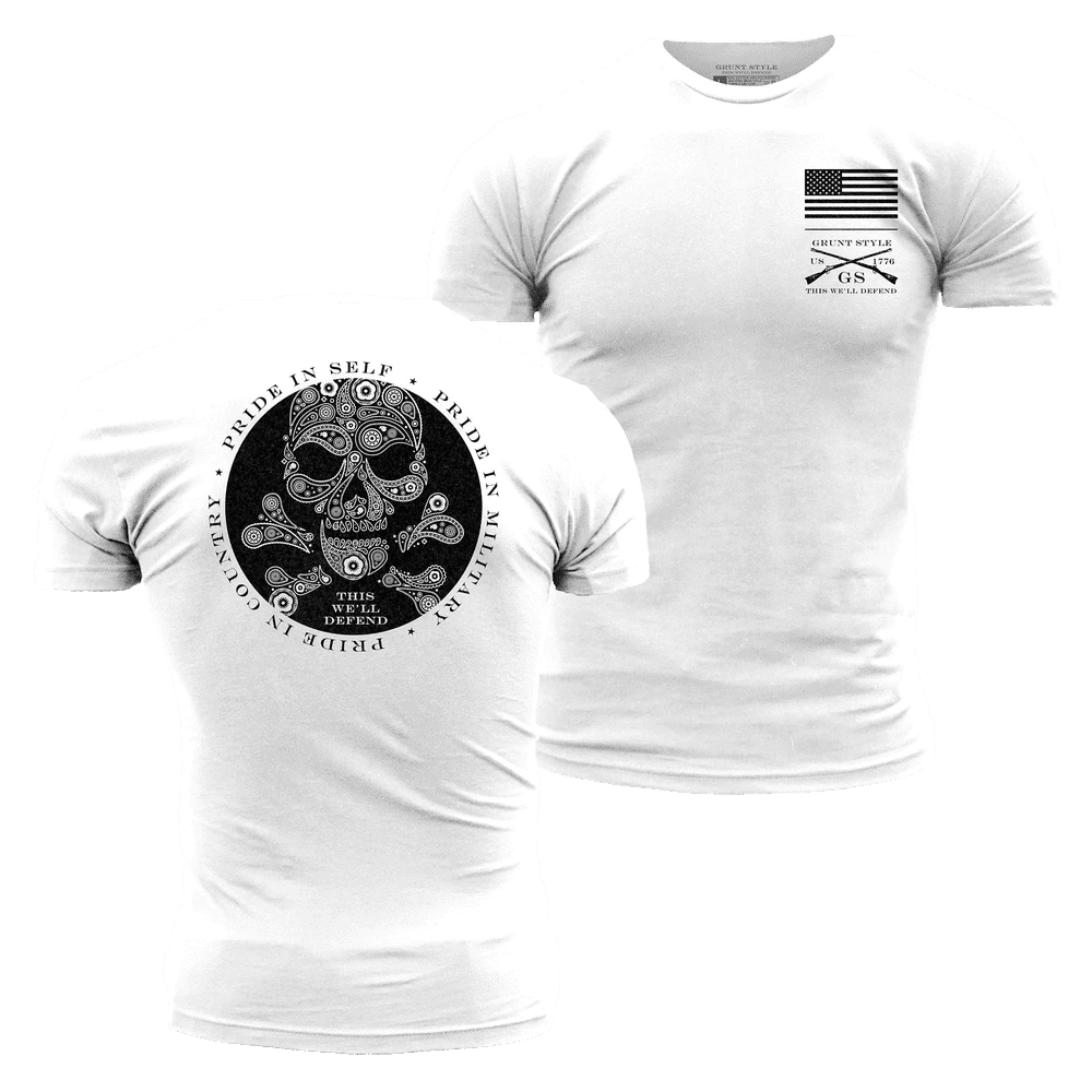 Death Paisley T-Shirt - White