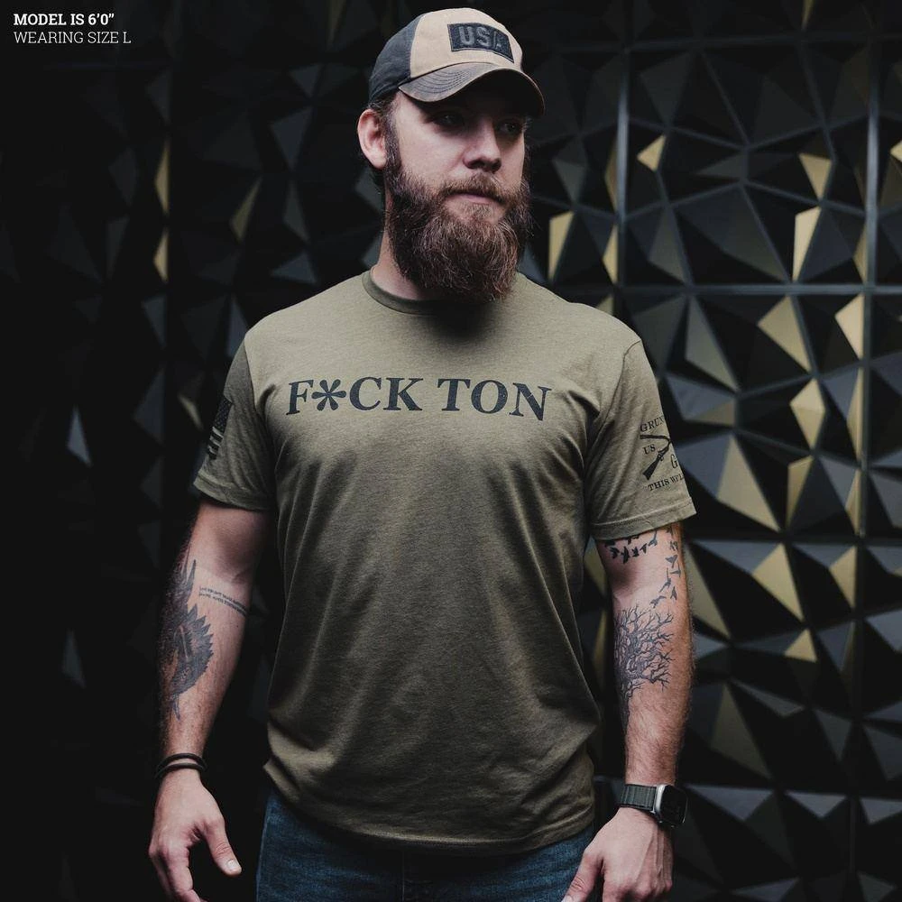 F*ck Ton T-Shirt - Military Green - Image 2