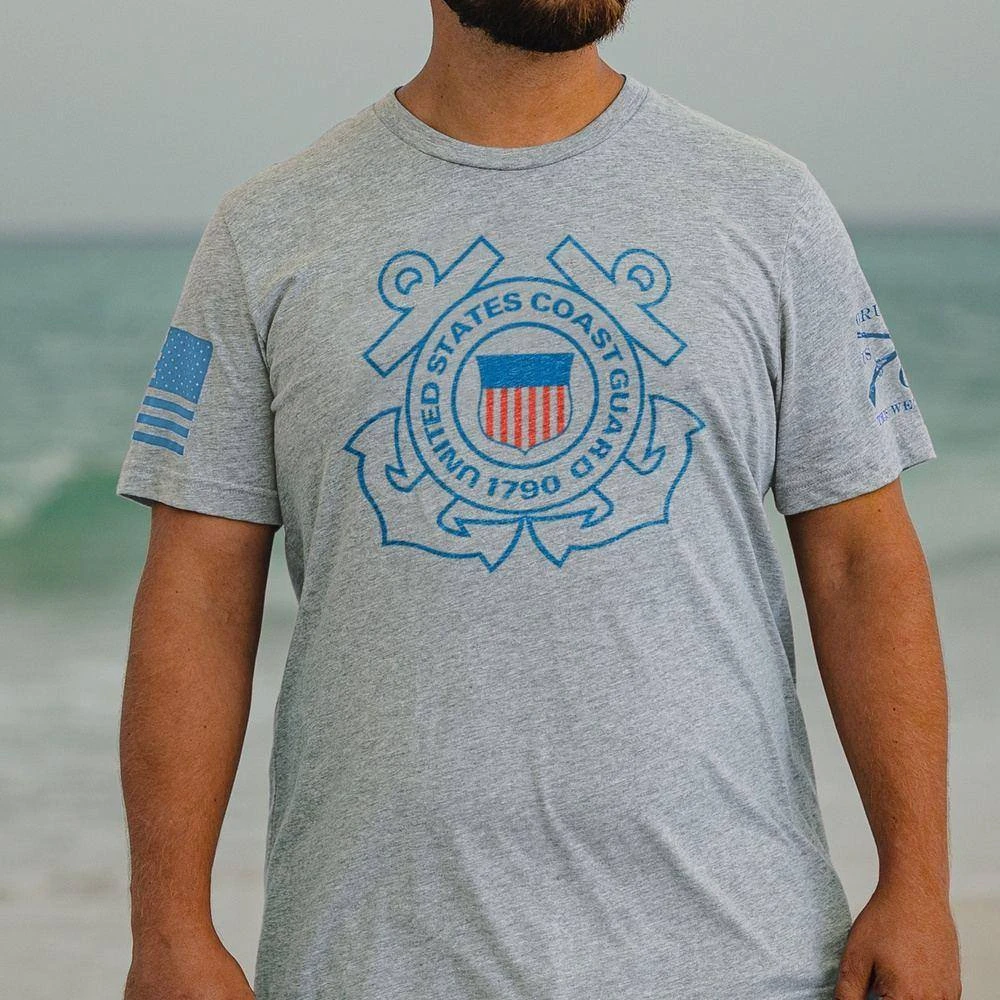 USCG -Logo T-Shirt - Heather Grey - Image 2