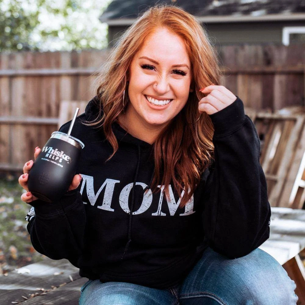 Women's Mom Defined Hoodie - Black - Image 4